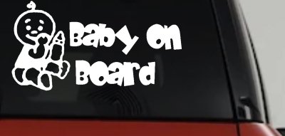 Baby On Board Boy Car Window Decal Sticker - Safety & Style