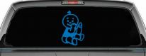 Baby with Bottle Car Truck Window Decal Sticker Vinyl Decor (Sky Blue)