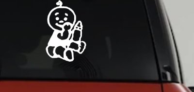 Baby with Bottle Car Truck Window Decal Sticker Vinyl Decor