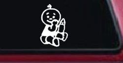 Baby With Bottle Car or Truck Window Decal Sticker