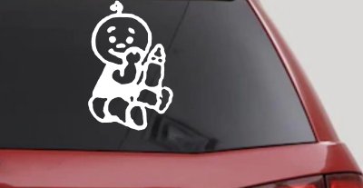 Baby with Bottle Car Truck Window Decal Sticker Vinyl Decor