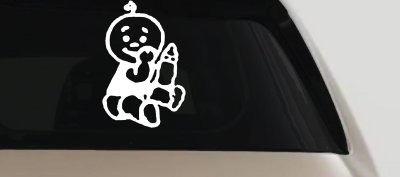 Baby with Bottle Car Truck Window Decal Sticker Vinyl Decor