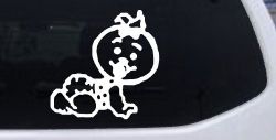 Baby Girl Crawling Car or Truck Window Decal Sticker