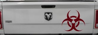 Bio Hazard Warning Decal Sticker for Car Truck Window Safety Fun (Purple Red)