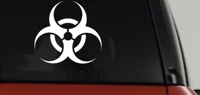 Bio Hazard Warning Decal Sticker for Car Truck Window Safety Fun