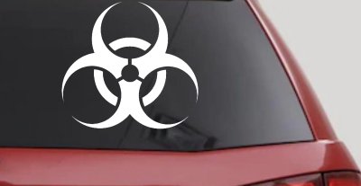 Bio Hazard Warning Decal Sticker for Car Truck Window Safety Fun