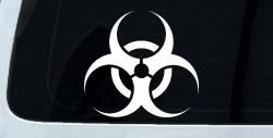 Bio Hazard Warning Car or Truck Window Decal Sticker