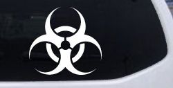 Bio Hazard Warning Car or Truck Window Decal Sticker