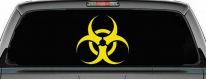 Bio Hazard Warning Car or Truck Window Decal Sticker (Yellow)