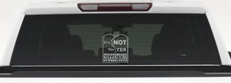 It's Not The 10 Suggestions Ten Commandments Christian Car or Truck Window Decal Sticker (Light Gray)
