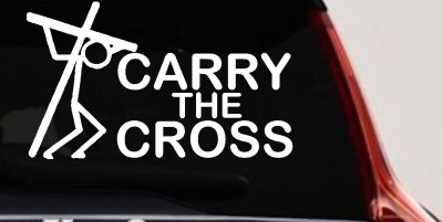 Christian Cross Car Decal Sticker Faith Window Vinyl for Trucks