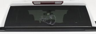Wild Boar Hog Hunting Car or Truck Window Decal Sticker (Silver)