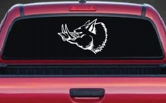 Wild Boar Hog Hunting Car or Truck Window Decal Sticker