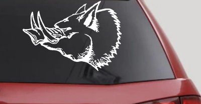 Wild Boar Hog Hunting Decal Sticker Car Truck Window Vinyl