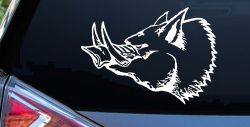 Wild Boar Hog Hunting Car or Truck Window Decal Sticker
