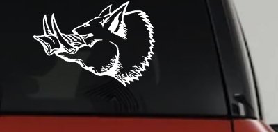 Wild Boar Hog Hunting Decal Sticker Car Truck Window Vinyl