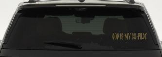 God Is My Co Pilot Christian Car or Truck Window Decal Sticker (Gold)