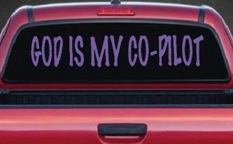 God Is My Co Pilot Car Truck Vinyl Decal Sticker Christian Faith (Purple)