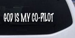 God Is My Co Pilot Christian Car or Truck Window Decal Sticker