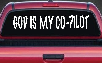 God Is My Co Pilot Christian Car or Truck Window Decal Sticker
