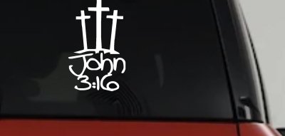 3 Crosses John 3 16 Christian Car Truck Window Decal Sticker Vinyl