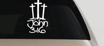 3 Crosses John 3 16 Christian Car Truck Window Decal Sticker Vinyl