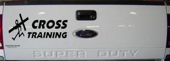 Cross Training Christian Car or Truck Window Decal Sticker (Black)