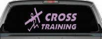 Cross Training Christian Car or Truck Window Decal Sticker (Lilac)