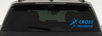 Cross Training Christian Car or Truck Window Decal Sticker (Sky Blue)