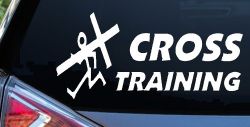 Cross Training Christian Car or Truck Window Decal Sticker