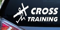 Cross Training Christian Car or Truck Window Decal Sticker