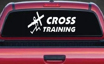 Cross Training Christian Car or Truck Window Decal Sticker