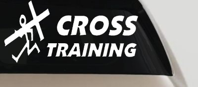 Cross Training Christian Decal Sticker Car Truck Window Faith
