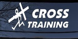 Cross Training Christian Car or Truck Window Decal Sticker