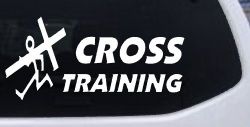 Cross Training Christian Car or Truck Window Decal Sticker