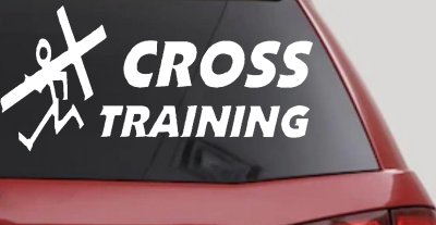 Cross Training Christian Decal Sticker Car Truck Window Faith