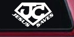 Jesus Saves Christian Car or Truck Window Decal Sticker