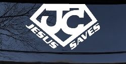 Jesus Saves Christian Car or Truck Window Decal Sticker