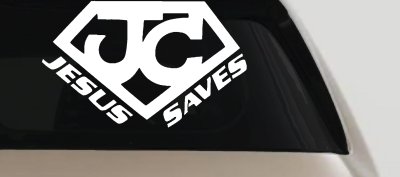 Jesus Saves Vinyl Decal | Christian Car & Truck Window Sticker