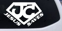 Jesus Saves Christian Car or Truck Window Decal Sticker