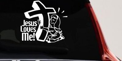 Jesus Loves Me Girl Christian Car Truck Window Decal Sticker