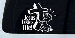 Jesus Loves Me Boy Christian Car or Truck Window Decal Sticker
