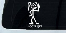 God's Girl Christian Car or Truck Window Decal Sticker