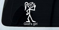 God's Girl Christian Car or Truck Window Decal Sticker
