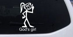 God's Girl Christian Car or Truck Window Decal Sticker
