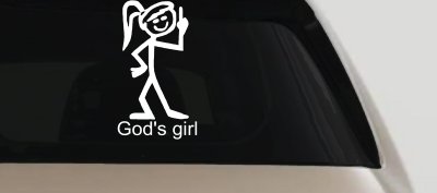Gods Girl Christian Car Truck Window Vinyl Decal Sticker