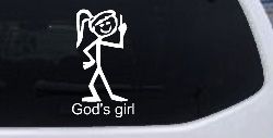 God's Girl Christian Car or Truck Window Decal Sticker