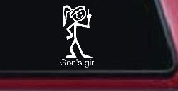 God's Girl Christian Car or Truck Window Decal Sticker