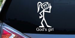 God's Girl Christian Car or Truck Window Decal Sticker