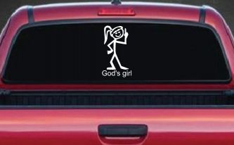God's Girl Christian Car or Truck Window Decal Sticker